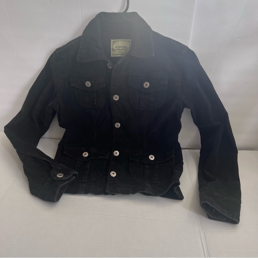 M. OFFICER (Brazil) corduroy jacket | dusty black | women’s size 1 (like Xsmall)
